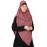 Nazneen Frill around shoulder, Triangle instant ready to wear tie at back Trendy Hijab(MOUVE PINK)