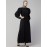 Nazneen front open till waist gathered puffed Sleeve long cuff  with belt Casual Abaya