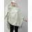 Nazneen Islamic Calligraphy printed stretchable smoking at wrist knee length Jilbab cum prayer khimar  Hijab