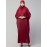 Nazneen Smoking Sleeve Tie at Back Ready To Wear Instant Full Size Jersey Jilbab