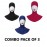 Nazneen Stretchable Under Hijab Ninja cap Combo pack of 3 (Maroon, Black & Navy)