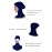 Nazneen Stretchable Under Hijab Ninja cap Combo pack of 2 (Black & Navy Blue)