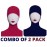 Nazneen Stretchable Under Hijab Ninja cap Combo pack of 2 (Maroon & Navy)