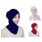 Nazneen Stretchable Under Hijab Ninja cap Combo pack of 3 (Navy, White & Maroon)