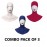 Nazneen Stretchable Under Hijab Ninja cap Combo pack of 3 (Navy, White & Maroon)