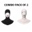 Nazneen Stretchable Under Hijab Ninja cap Combo pack of 2 (Black & White)