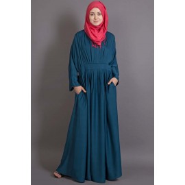 Nazneen Pleated Contrast Casual Chic Abaya