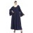 Nazneen Pleated And Pearls Embroidered Front Open Abaya