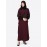Nazneen Patch Contrast Cuff Wine Kaftan