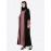 Nazneen Contrast Cuff, Placket , Inner Pearls Beaded Dubai Kaftan