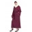 Nazneen Front Open With Belt Wine Abaya
