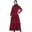 Nazneen Gathered 3 Panels With Zig-Zag Lace Flare Abaya