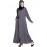 Nazneen Front Zip And Slit Patch Work Nida Abaya