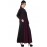 Nazneen Contrast Yoke Black/Wine Casual Abaya