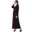 Nazneen Contrast Yoke Black/Wine Casual Abaya