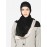 Nazneen Silver Band Plain Black Hijab