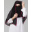 Nazneen Butterfly Arabian hijab With nose piece with Satin tape
