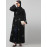 NAZNEEN ALL OVER AND HIJAB STAR EMBROIDERY FRONT OPEN ABAYA