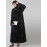 NAZNEEN ALL OVER AND HIJAB SMALL FLOWER EMBROIDERY FRONT OPEN ABAYA