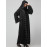 Nazneen  Both front shoulder to bottom , Sleeves and Hijab Stone Hand Embroidered with inner Cardigan Style Abaya with Hijab