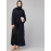 Nazneen Front open Coat Collar Self Fabric Button Coat style Abaya /Burqa / Naqab