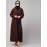 Nazneen Front open Coat Collar Self Fabric Button Coat style Abaya /Burqa / Naqab