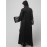 NAZNEEN ONE SIDE FRONT SLEEVES AND HIJAB EMBROIDERED FRONT OPEN ABAYA