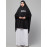 Nazneen Islamic Calligraphy printed stretchable smoking at wrist knee length Jilbab cum prayer khimar Hijab