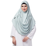 Nazneen front gather & pleated with Cristal stone ready to wear prayer Hijab 