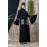 Nazneen Embroidered Pocket, Bell Sleeve casual Abaya