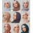 Nazneen plain soft plain Georgette 2 miters long Hijab cum Scarf  (Assorted Colour, Pack of 4)