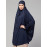 Nazneen Ready to Wear tie at back smoking at wrist with Naqab instant Khimer Prayer hijab For Hajj and Umrah