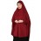Nazneen stretchable Jeresy elastic at wrist with sleeve  Jilbab cum prayer khimar  Hijab (MAROON)