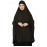 Nazneen stretchable Jeresy smoking at  sleeve  Jilbab cum prayer khimar  Hijab (BLACK)