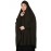 Nazneen stretchable Jeresy smoking at  sleeve  Jilbab cum prayer khimar  Hijab (BLACK)