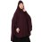 Nazneen Smoking sleeve instant ready to wear  Jilbab cum Khimer Hijab (WINE)