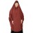 Nazneen Smoking at Sleeve instant ready to wear tie at back Jilbab cum Khimer Hijab with Nose piece (RUST)