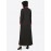 Nazneen Contrast Yoke Black/Maroon Casual Abaya