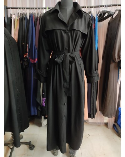 Nazneen Winter Front Open Coat Abaya