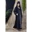 Nazneen Front Embroidered Zip At Neck Nida Abaya