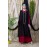 Nazneen Embroidered Neck Band Double Layer Party Abaya