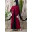 Nazneen Contrast Yoke Black/Peach Casual Abaya