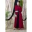 Nazneen Contrast Yoke Black/Peach Casual Abaya