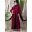 Nazneen Contrast Yoke Black/Peach Casual Abaya
