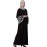 Nazneen Bell Embroidered Sleeve Front Open Abaya