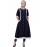 Nazneen Contrast Band At Bottom And Sleeve Front Open Tunic