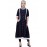 Nazneen Contrast Band At Bottom And Sleeve Front Open Tunic