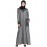 Nazneen Contrast Yoke Pocket Cuff Grey Black Denim Jilbab