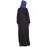 Nazneen Slant Cut At Waist Black Grey Travel Abaya