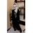 Nazneen Hand Embroidered Golden Beads Luxury Abaya